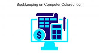 Bookkeeping On Computer Colored Icon In Powerpoint Pptx Png And Editable Eps Format
