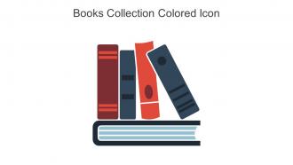 Books Collection Colored Icon In Powerpoint Pptx Png And Editable Eps Format