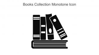 Books Collection Monotone Icon In Powerpoint Pptx Png And Editable Eps Format