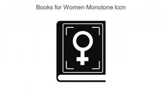 Books For Women Monotone Icon In Powerpoint Pptx Png And Editable Eps Format