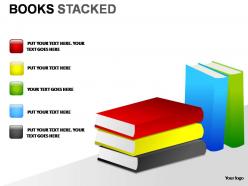 Books stacked powerpoint presentation slides