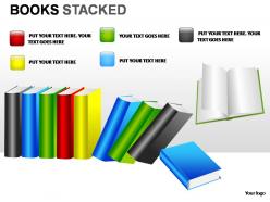 Books stacked powerpoint presentation slides