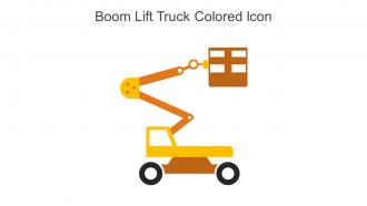 Boom Lift Truck Colored Icon In Powerpoint Pptx Png And Editable Eps Format