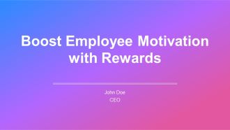 Boost Employee Motivation With Rewards PPT Outline AT