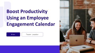 Boost Productivity Using An Employee Engagement Calendar PPT Template AT