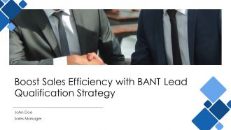 Boost Sales Efficiency With BANT Lead Qualification Strategy PPT Structure AT