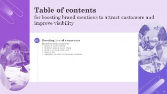 Boosting Brand Mentions To Attract Customers And Improve Visibility Ppt Powerpoint Template Branding CD