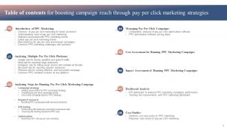 Boosting Campaign Reach Through Pay Per Click Marketing Strategies MKT CD V Customizable Engaging