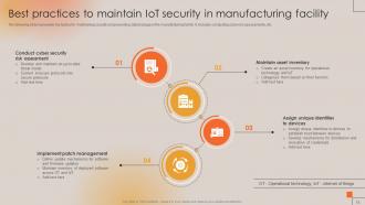 Boosting Manufacturing Efficiency With IoT Technology Powerpoint Presentation Slides Unique Ideas
