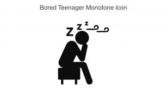 Bored Teenager Monotone Icon In Powerpoint Pptx Png And Editable Eps Format