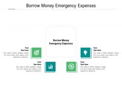 Borrow money emergency expenses ppt powerpoint presentation infographic cpb