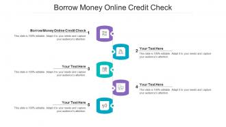 Borrow Money Online Credit Check Ppt Powerpoint Presentation File Infographics Cpb
