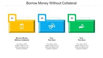 Borrow Money Without Collateral Ppt Powerpoint Presentation Infographics Cpb