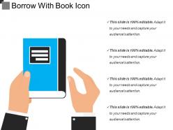 Borrow with book icon