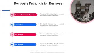 Borrowers Pronunciation Business In Powerpoint And Google Slides Cpb