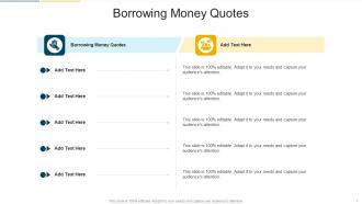 Borrowing Money Quotes In Powerpoint And Google Slides Cpb