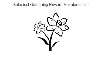 Botanical Gardening Flowers Monotone Icon In Powerpoint Pptx Png And Editable Eps Format