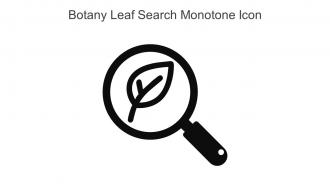 Botany Leaf Search Monotone Icon In Powerpoint Pptx Png And Editable Eps Format