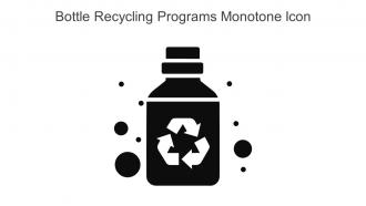 Bottle Recycling Programs Monotone Icon In Powerpoint Pptx Png And Editable Eps Format