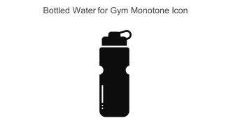Bottled Water For Gym Monotone Icon In Powerpoint Pptx Png And Editable Eps Format