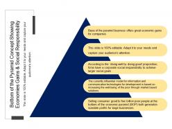 Bottom Of The Pyramid Concept Showing Economies Gains And Social Responsibility