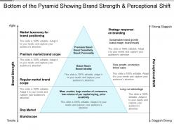 Bottom of the pyramid showing brand strength and perceptional shift