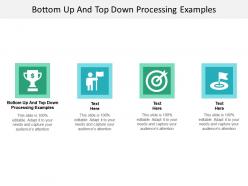 Bottom up and top down processing examples ppt powerpoint presentation show sample cpb