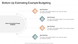 Bottom Up Estimating Example Budgeting In Powerpoint And Google Slides Cpb