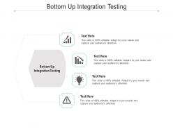 Bottom up integration testing ppt powerpoint presentation outline objects cpb