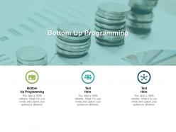 Bottom up programming ppt powerpoint presentation summary demonstration cpb