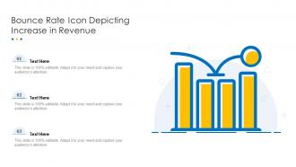 Bounce rate icon depicting increase in revenue