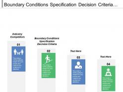 Boundary conditions specification decision criteria industry competitors intensity rivalry