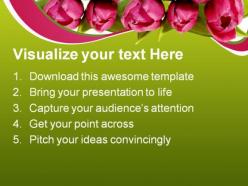 Bouquet of pink tulips beauty powerpoint templates and powerpoint backgrounds 0311
