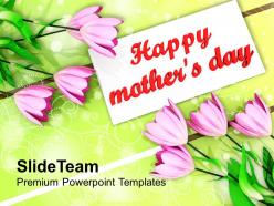 Bouquet of tulips on mothers day powerpoint templates ppt themes and graphics 0513