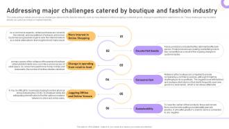 Boutique Business Plan Addressing Major Challenges Catered By Boutique And Fashion Industry BP SS