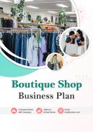 Boutique Shop Business Plan Pdf Word Document