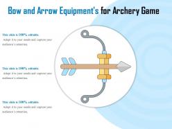 Bow and arrow equipments for archery game