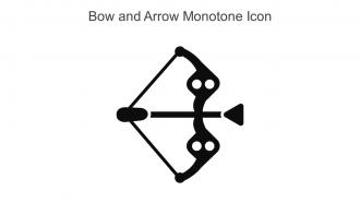 Bow And Arrow Monotone Icon In Powerpoint Pptx Png And Editable Eps Format