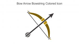 Bow Arrow Bowstring Colored Icon In Powerpoint Pptx Png And Editable Eps Format