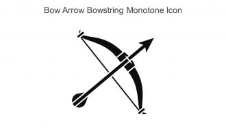 Bow Arrow Bowstring Monotone Icon In Powerpoint Pptx Png And Editable Eps Format