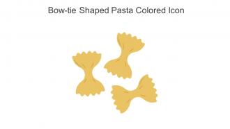 Bow Tie Shaped Pasta Colored Icon In Powerpoint Pptx Png And Editable Eps Format