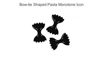 Bow Tie Shaped Pasta Monotone Icon In Powerpoint Pptx Png And Editable Eps Format