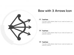Bow with 3 arrows icon