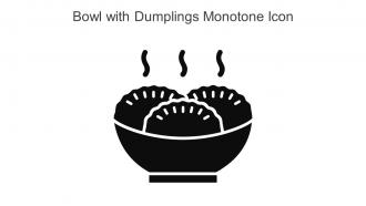 Bowl With Dumplings Monotone Icon In Powerpoint Pptx Png And Editable Eps Format