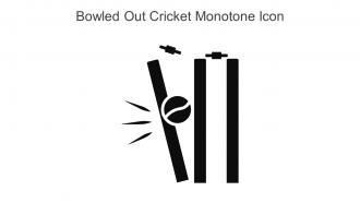 Bowled Out Cricket Monotone Icon In Powerpoint Pptx Png And Editable Eps Format