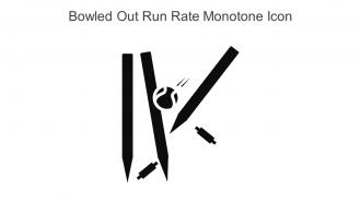 Bowled Out Run Rate Monotone Icon In Powerpoint Pptx Png And Editable Eps Format