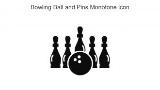 Bowling Ball And Pins Monotone Icon In Powerpoint Pptx Png And Editable Eps Format