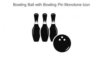 Bowling Ball With Bowling Pin Monotone Icon In Powerpoint Pptx Png And Editable Eps Format