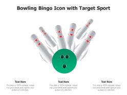 Bowling bingo icon with target sport