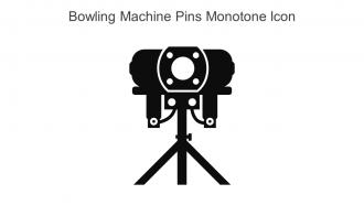 Bowling Machine Pins Monotone Icon In Powerpoint Pptx Png And Editable Eps Format